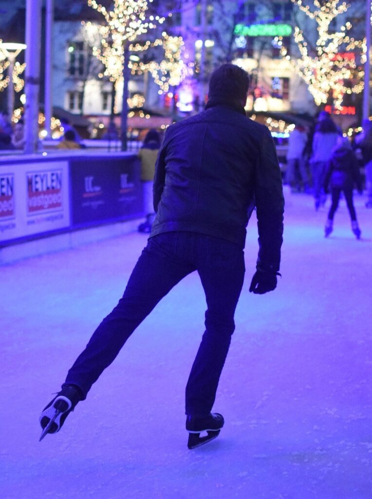man-ice-skating
